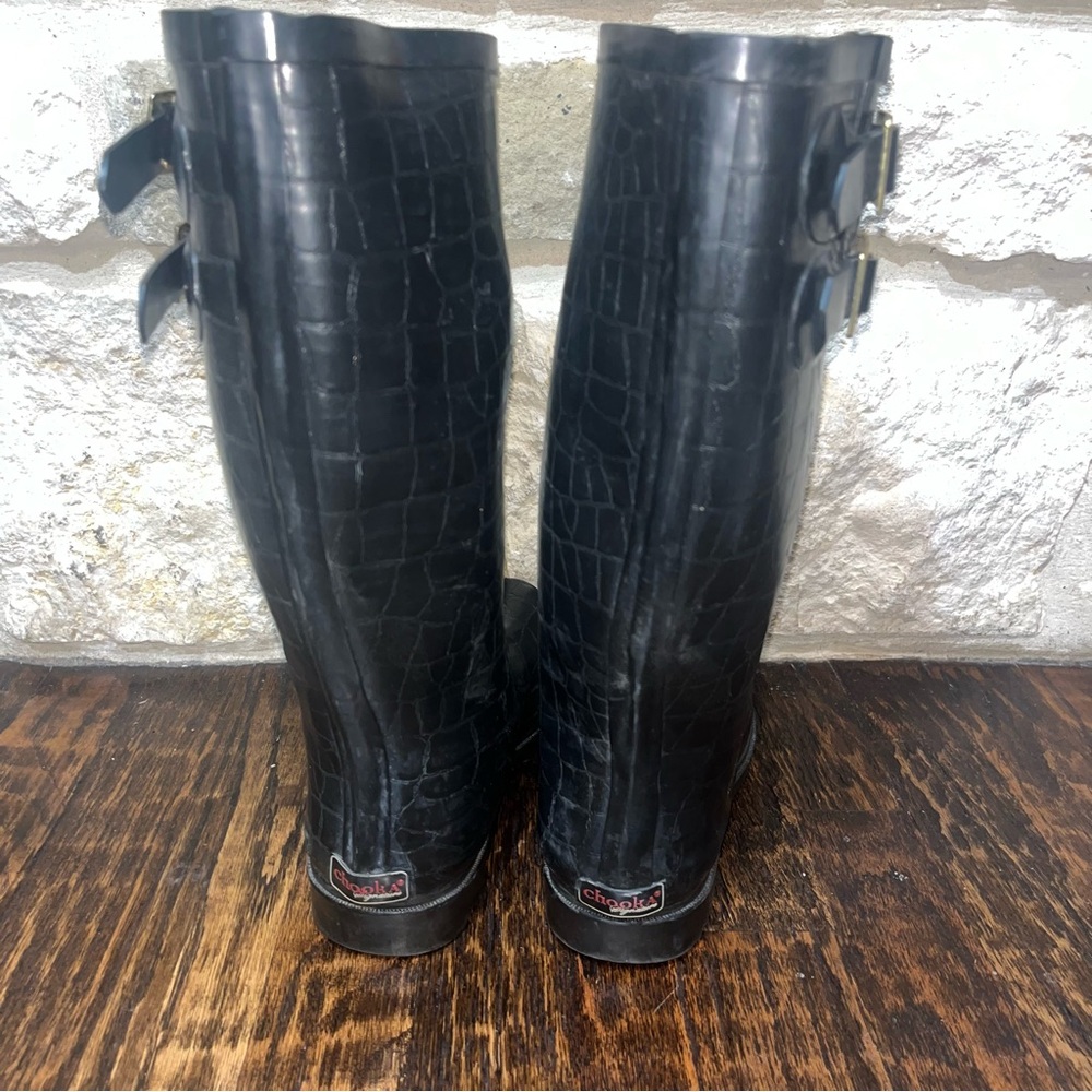 Chooka Crocodilia Black Rubber rain boots - Picture 4 of 11